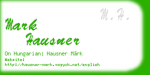 mark hausner business card